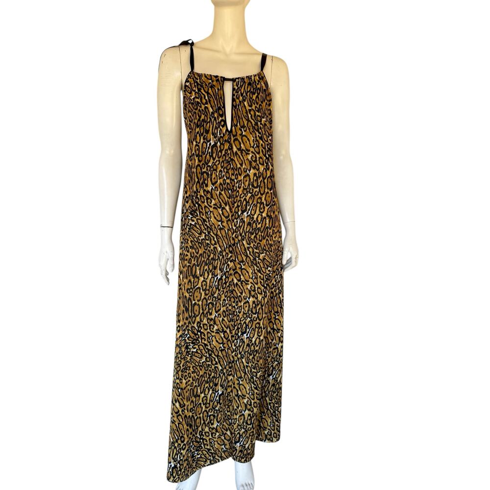 Cattani of California- Glamorous Leopard Print Kaftan - Small/Med
